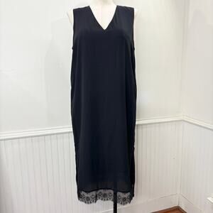 Who What Wear Plus Size XXL Shift Dress Sleeveless V Neck Lace Trim Whimsigoth